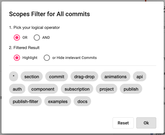 切換 Scopes Filter